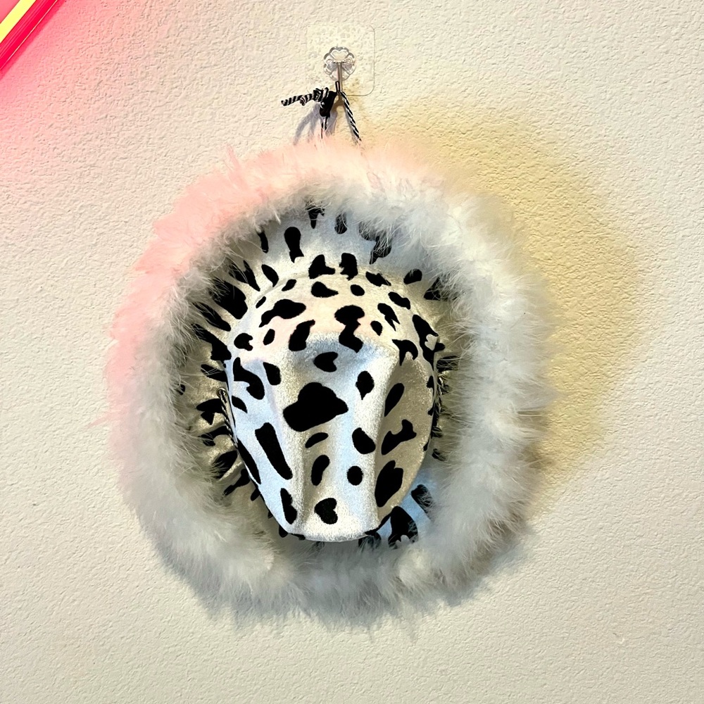 Handmade Cowprint Cowgirl hat